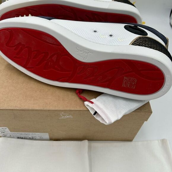 SOLD!!!   Men’s Christian Louboutin Lou spikes Orlato flat sneakers size 46 - Picture 11 of 11